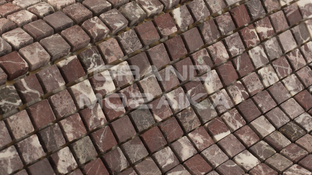 Мозаика АМ-49С (Rosso Levante) 15х15 серия Marble