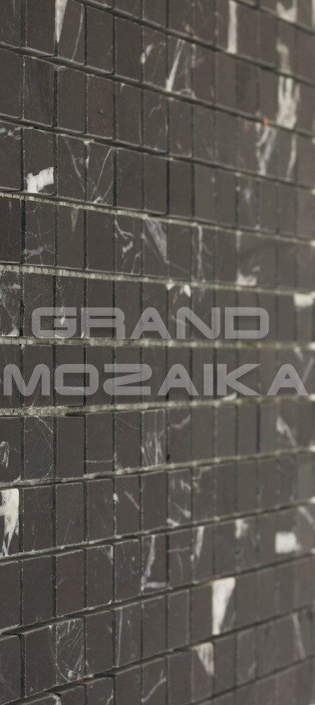 Мозаика АМ-8П (Nero Marquina) серия Marble