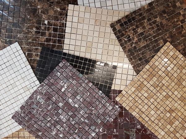 Мозаика АМ-10С (Crema Marfil) тонкая серия Marble Slim