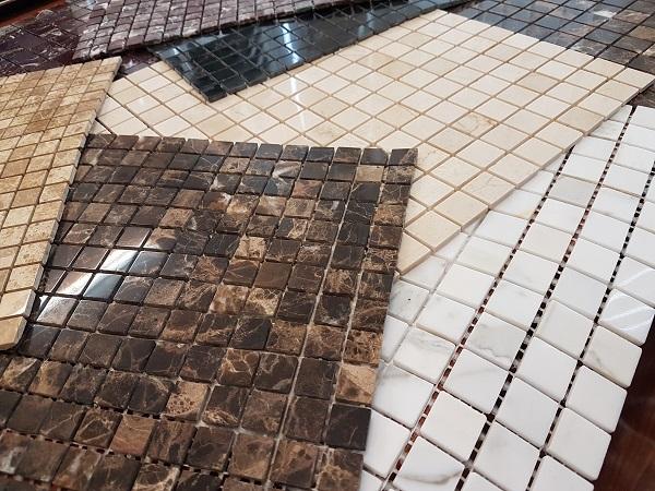 Мозаика АМ-10С (Crema Marfil) тонкая серия Marble Slim