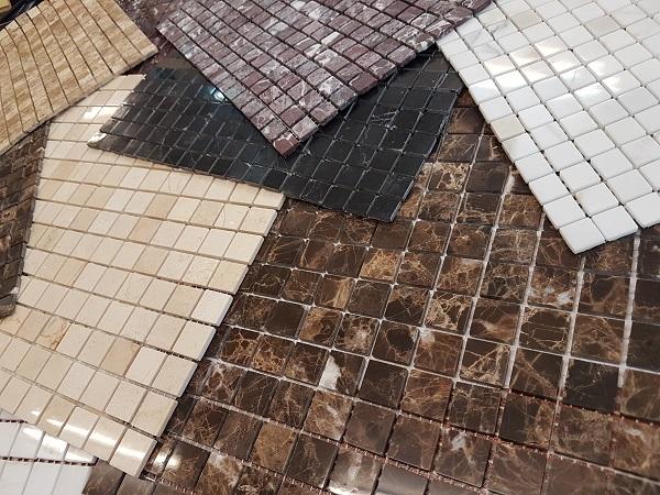 Мозаика АМ-10С (Crema Marfil) тонкая серия Marble Slim