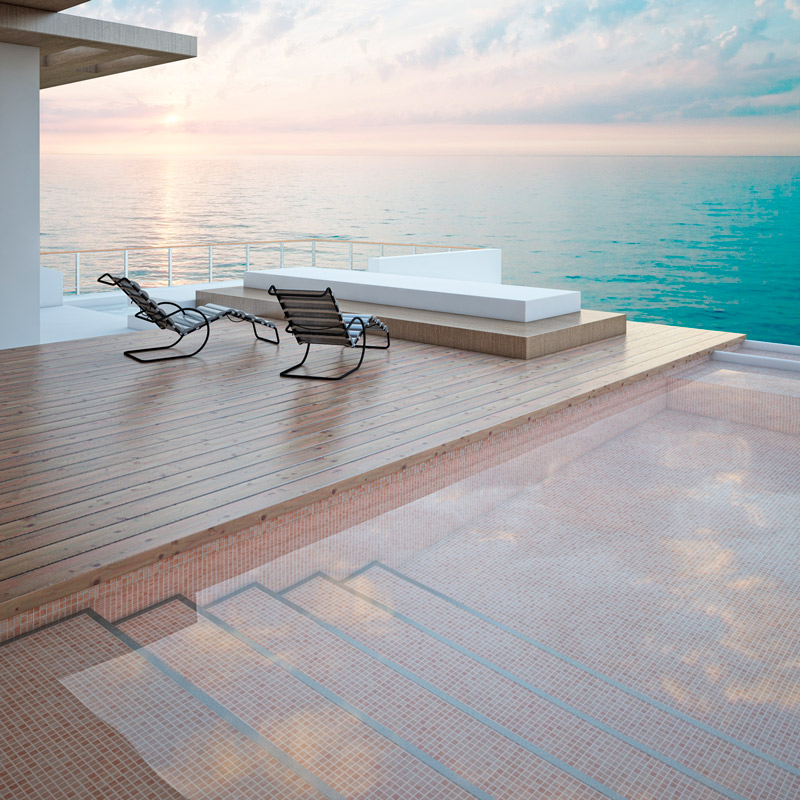 Мозаика 559 сетка серия Shell Glass