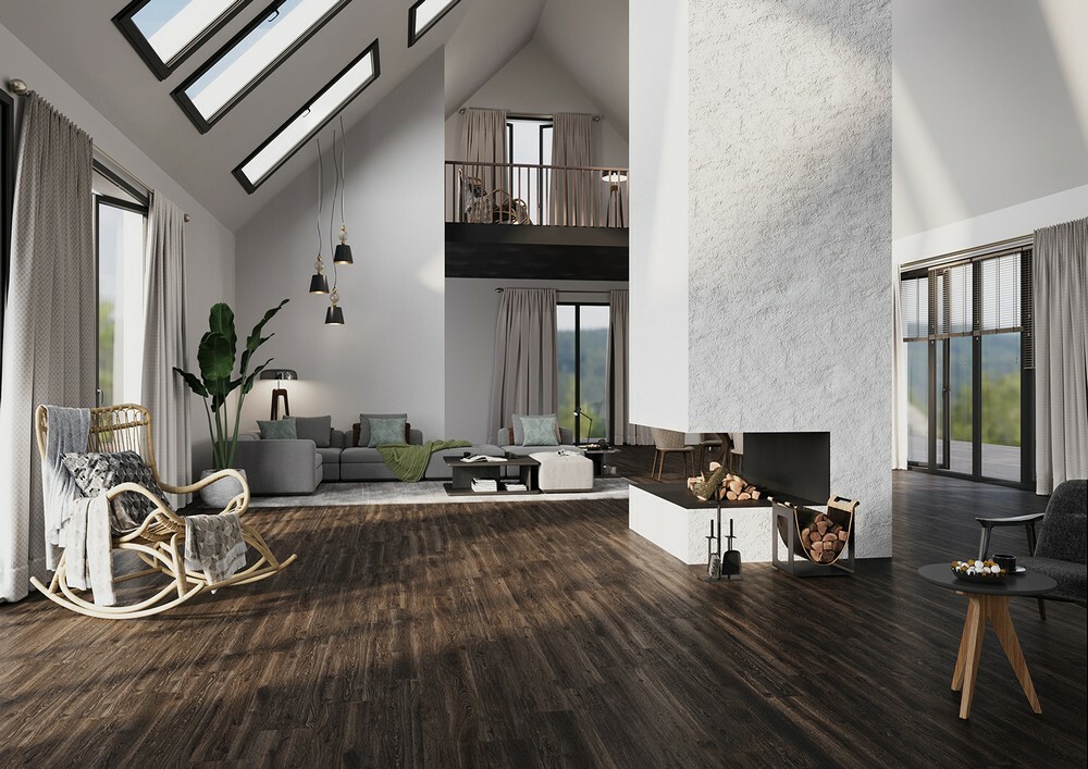 Плитка BOSCO MAHOGANY 20x120 CARVING серия Bosco