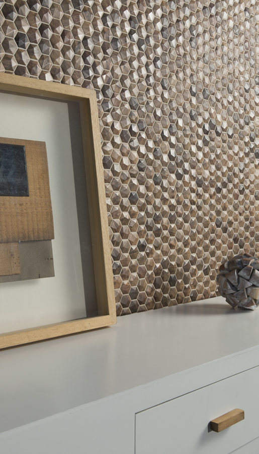 Мозаика Hex Woods № 4700 серия Wood Glass