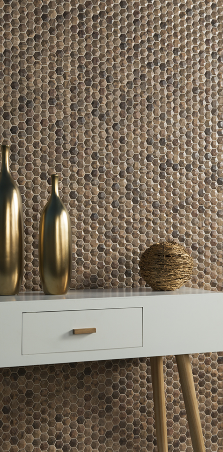 Мозаика Hex Woods № 4700 серия Wood Glass