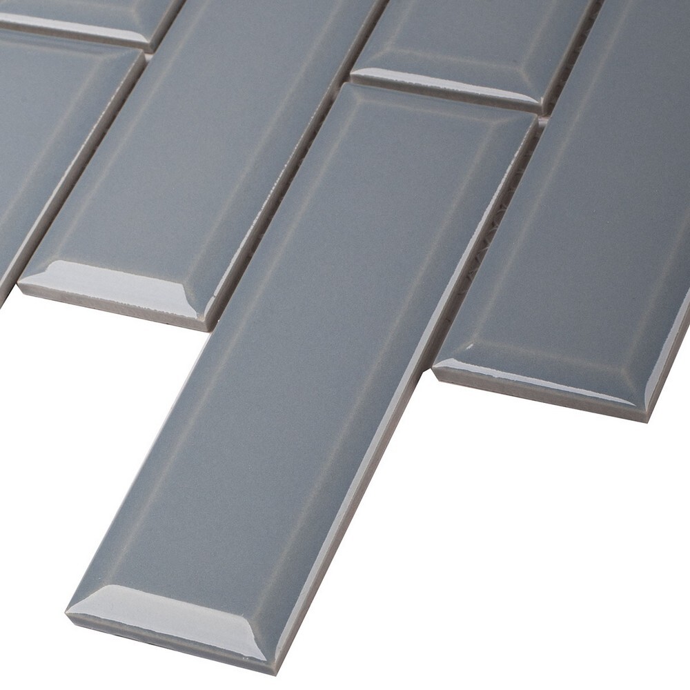 Мозаика Metro Bluish-Grey Glossy 45х145 (KM41843) серия Homework