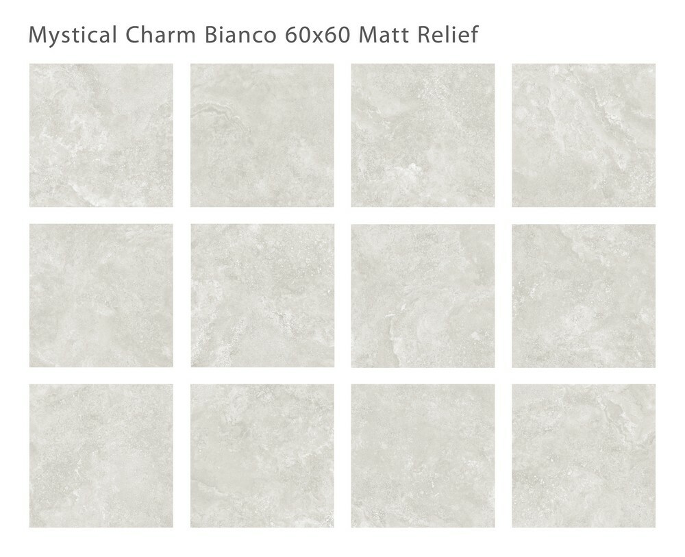 Плитка Mystical Charm Bianco 60x60 Matt серия Relief