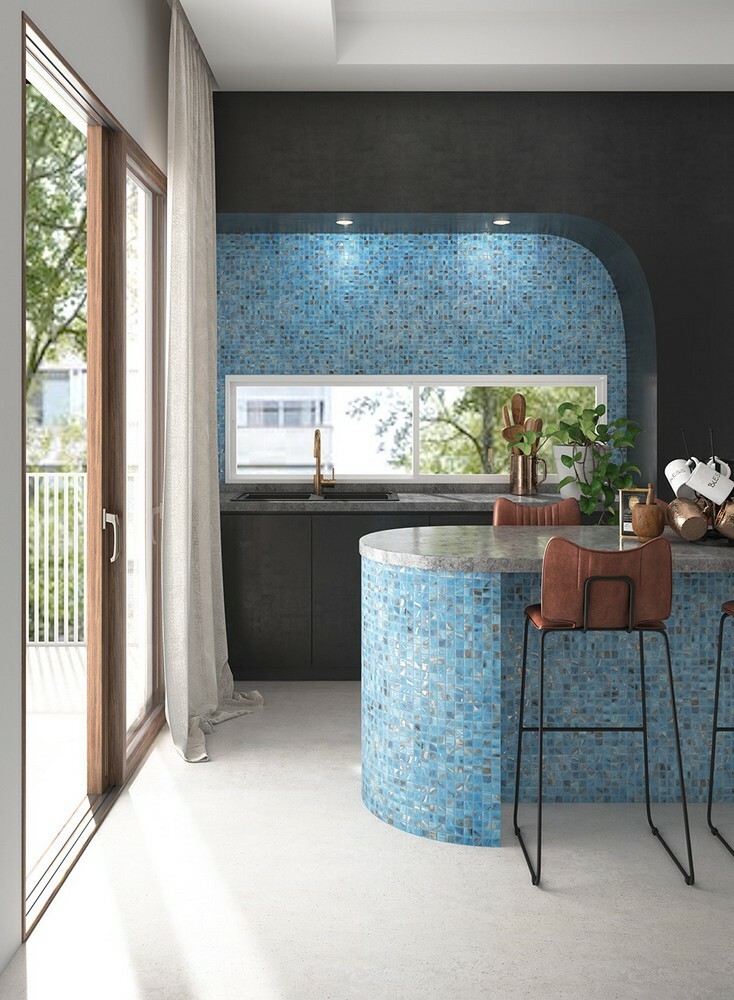 Мозаика 7102 Oasis Blue серия Oasis Glass