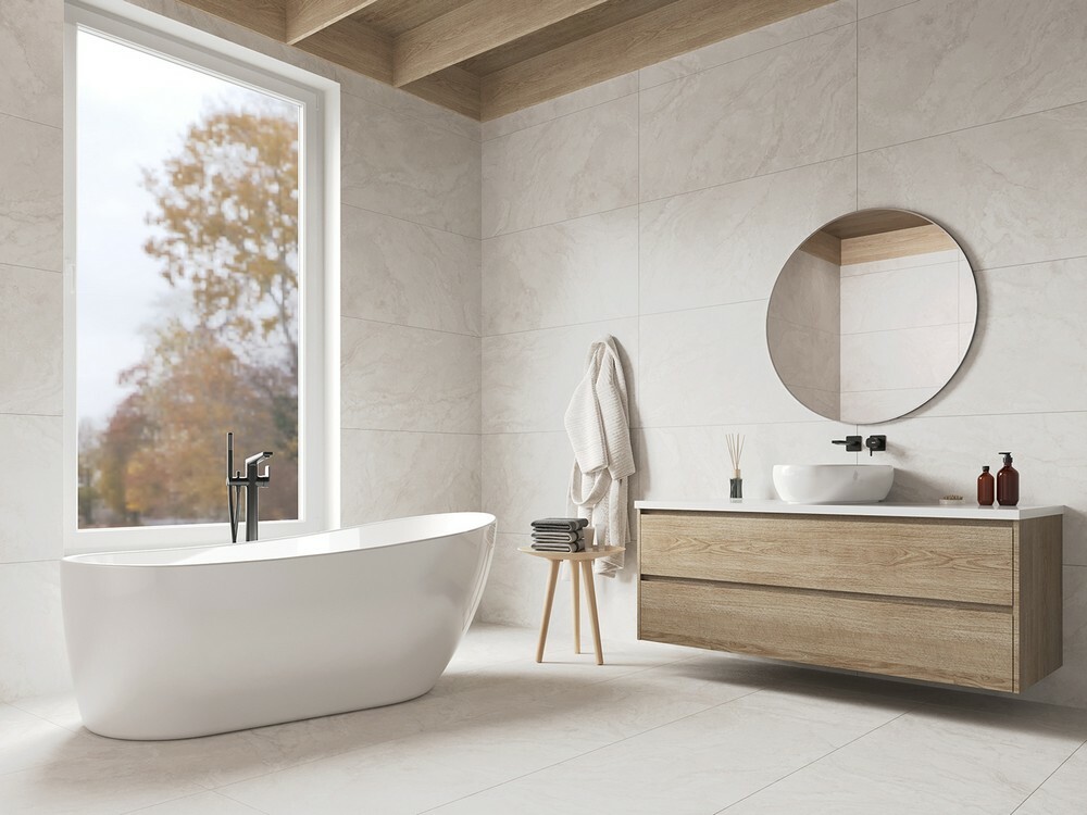 Плитка Travertino Ivory 60x60 Matt серия Relief