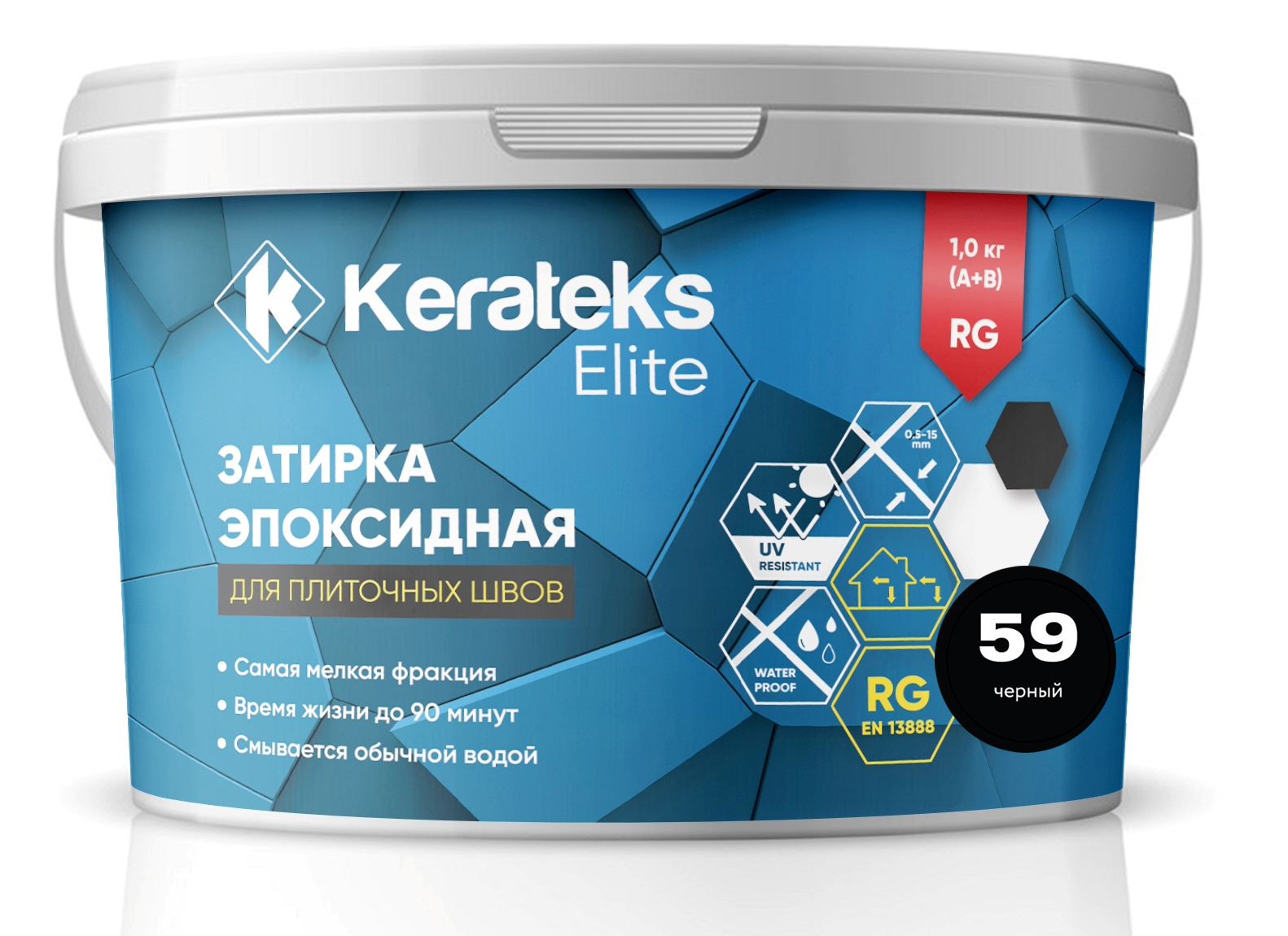 Затирка 59 Черный, 1 кг серия Kerateks Elite