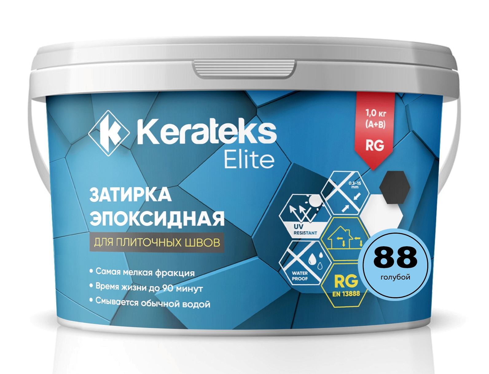 Затирка 88 Голубой, 1 кг серия Kerateks Elite