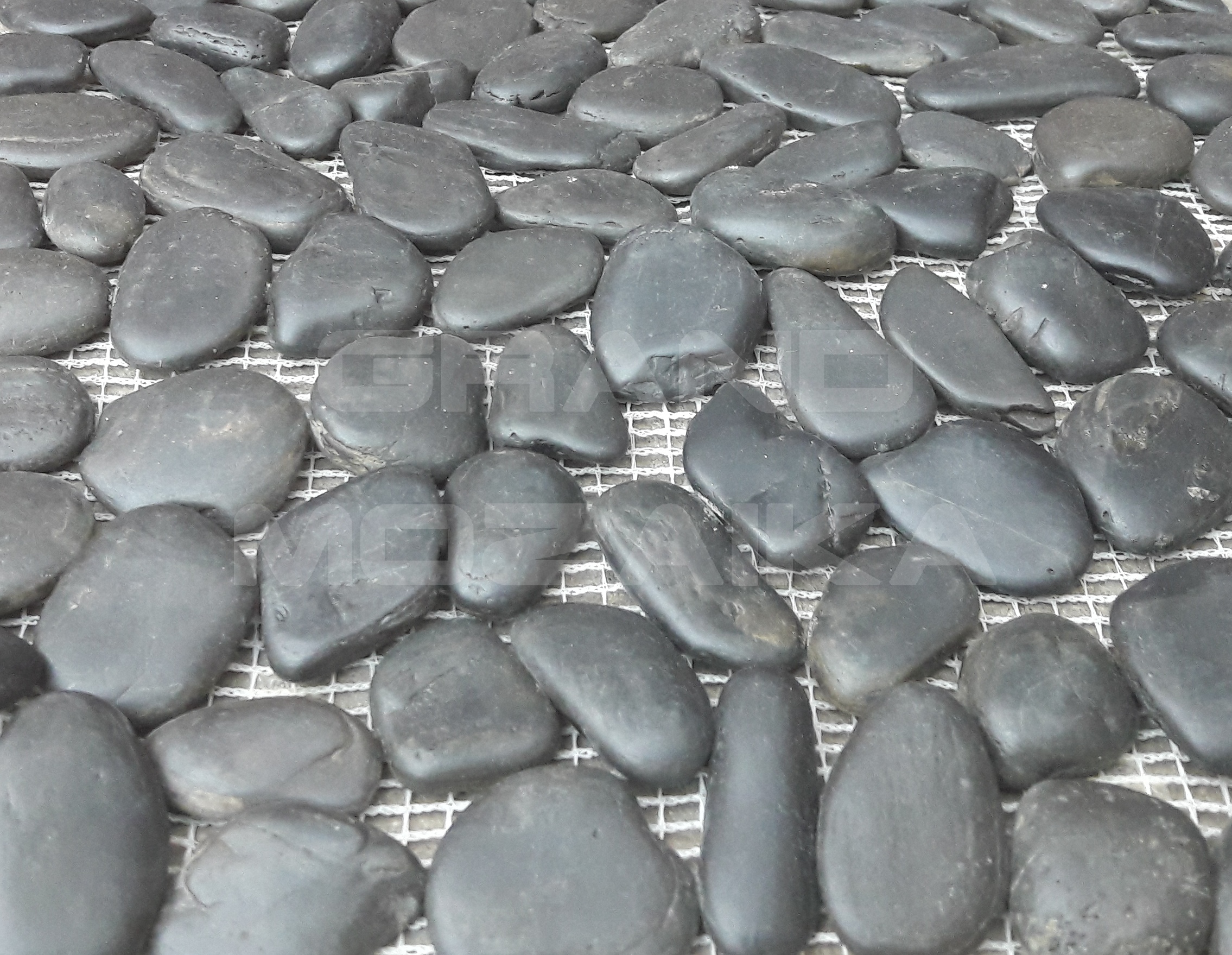 Мозаика 052352M MS00-3HP ГАЛЬКА чёрная матовая серия Nature