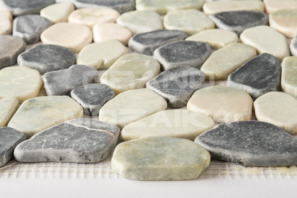 Мозаика 052367 MS9003 BC МРАМОР серо-зелёный круглый серия Nature