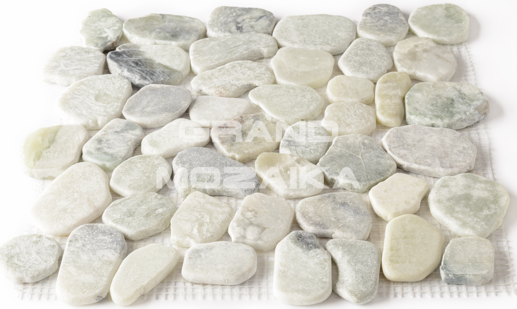 Мозаика 052368 MS9004 BC WB МРАМОР зелёный круглый серия Nature