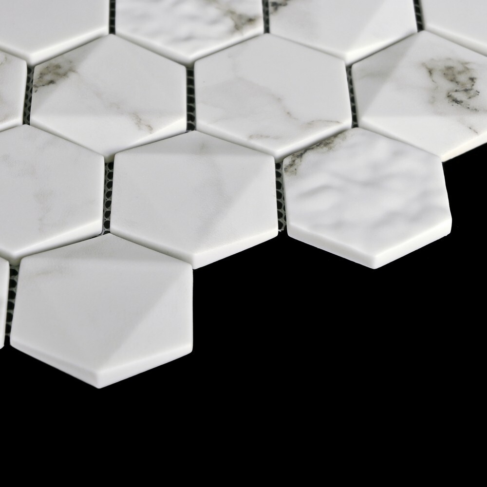 Мозаика Volume White серия Misti Glass