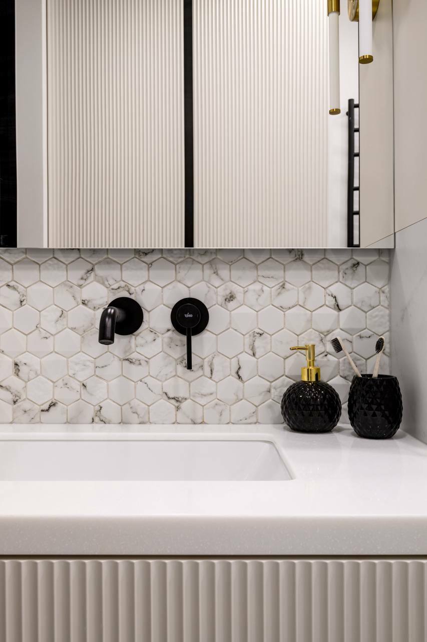 Мозаика Volume White серия Misti Glass