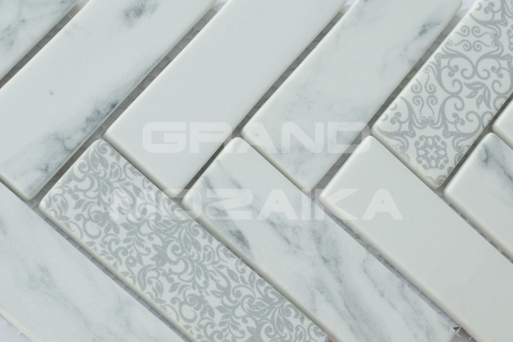 Мозаика Tweed White серия Orro Glass