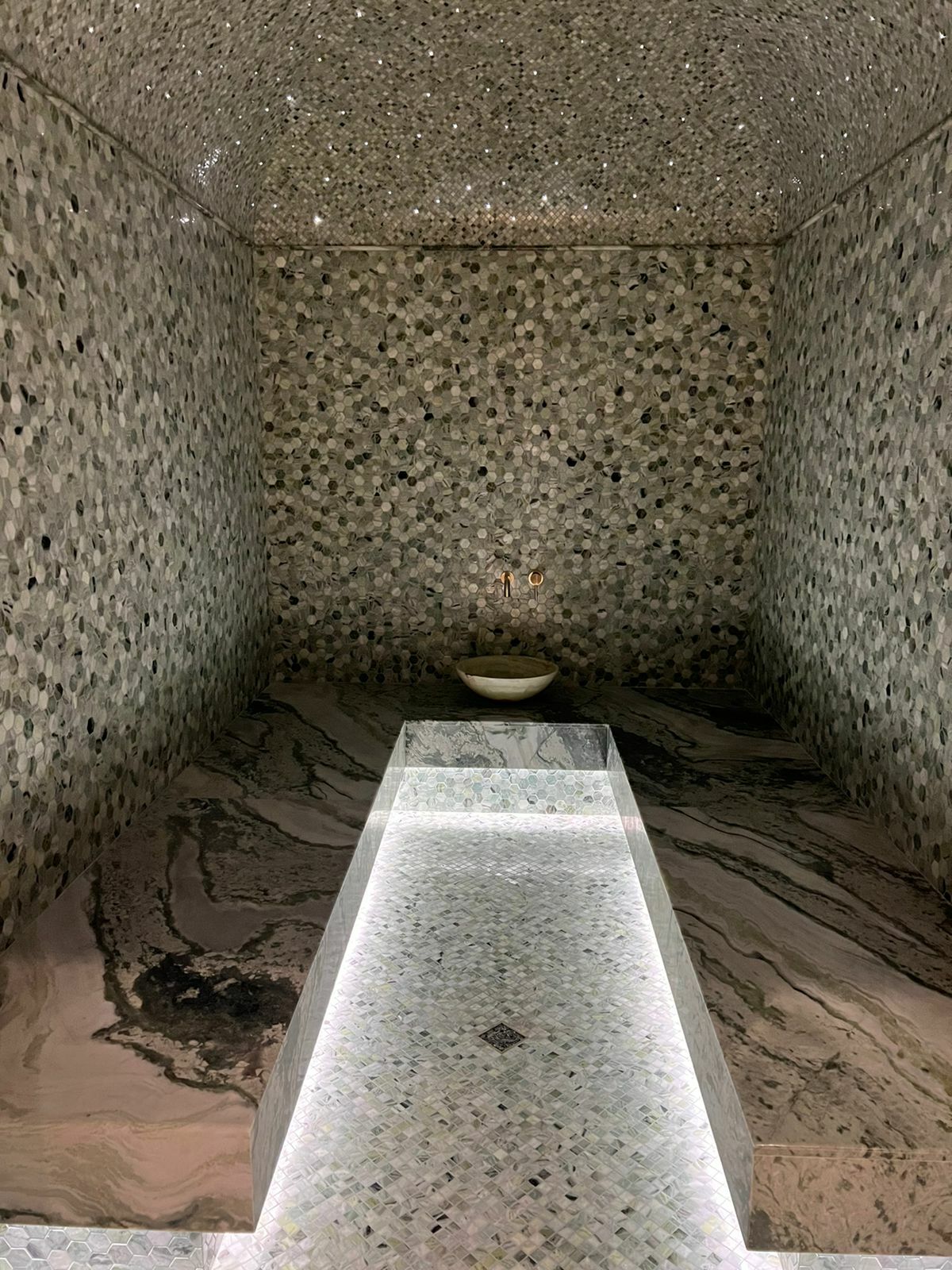 Мозаика Onice Verde oliva POL 23x23x7 серия Pietrine