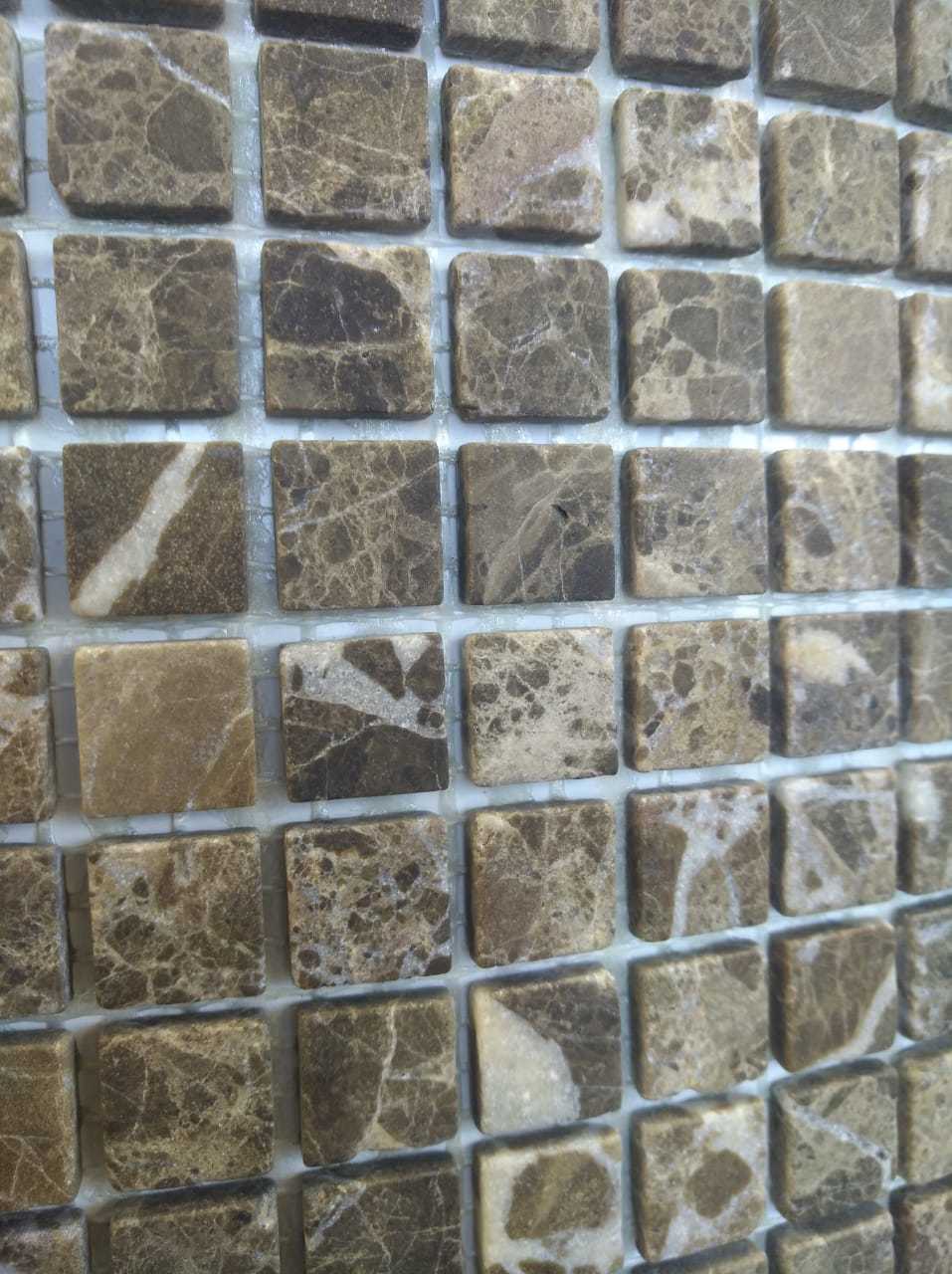 Мозаика Emperador Dark MAT 15x15x4 серия Pietrine Slim