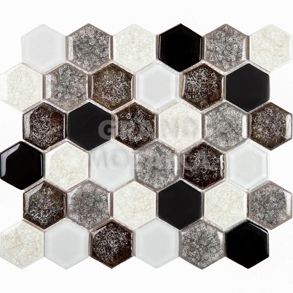 Мозаика Esagono Misto Griggio серия Brillante Ceramic