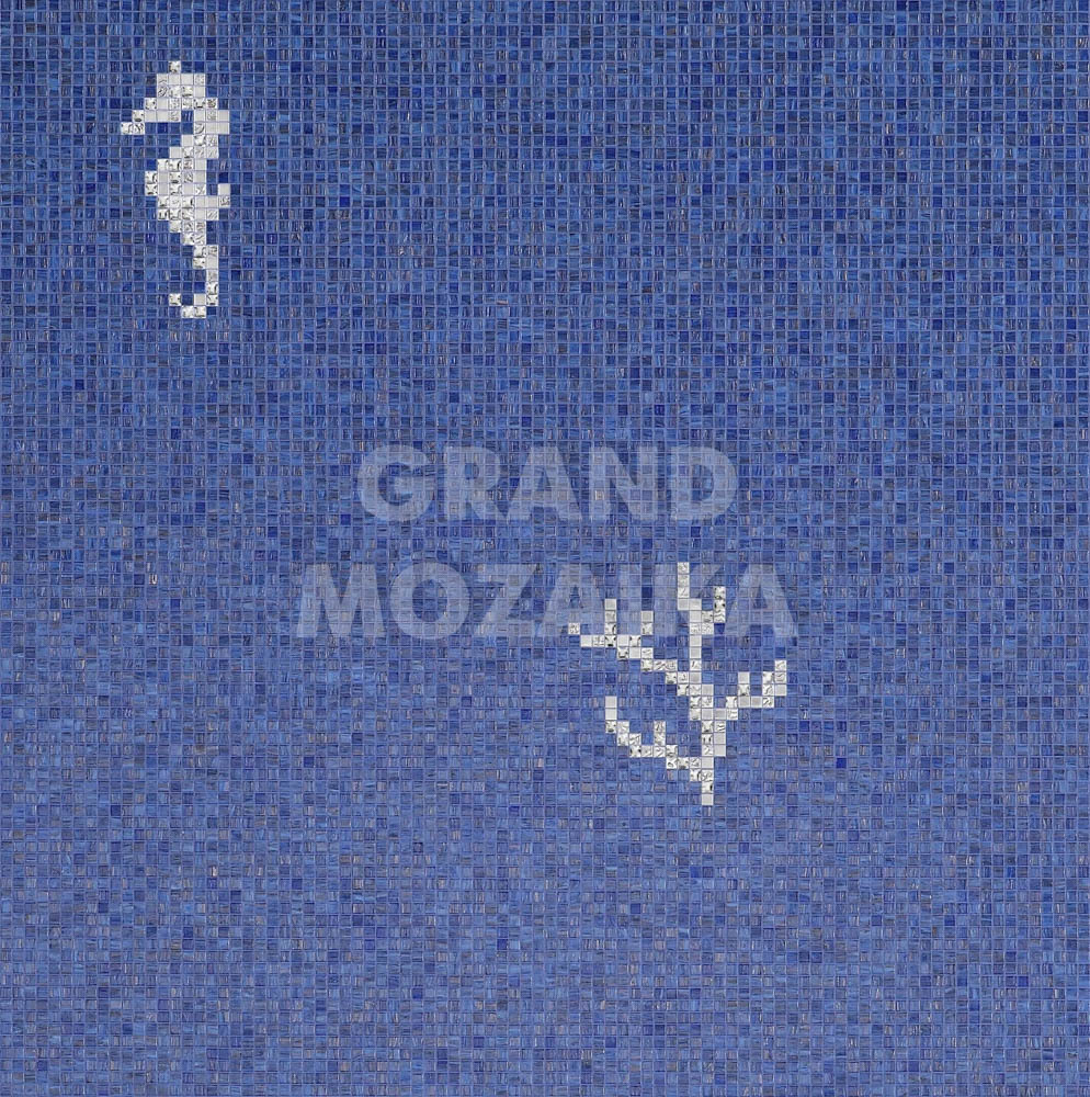 Панно Corals & Seahorses Blue серия Decorations