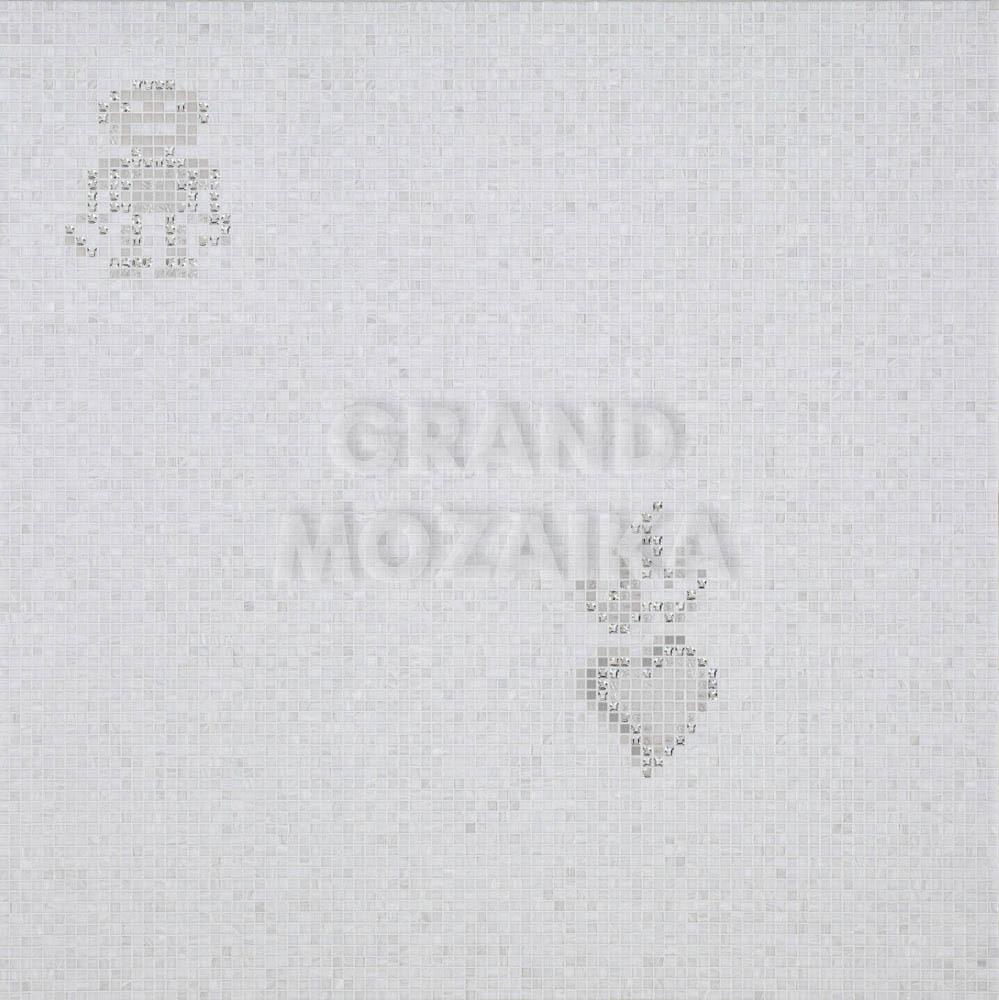 Панно Hearts & Robots White серия Decorations