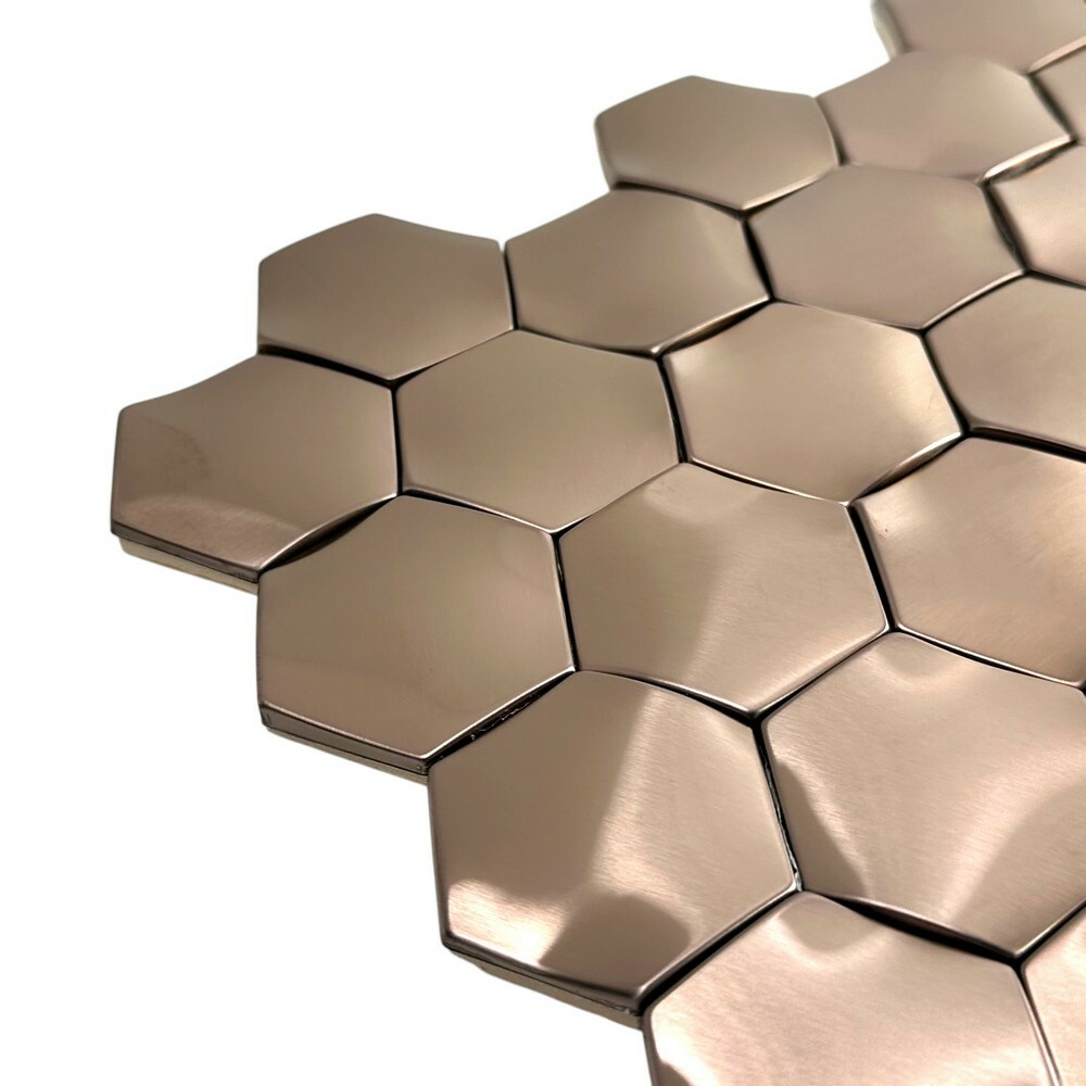 Мозаика HEXAGON WEB COOPER серия Mosaic Stainless Steel