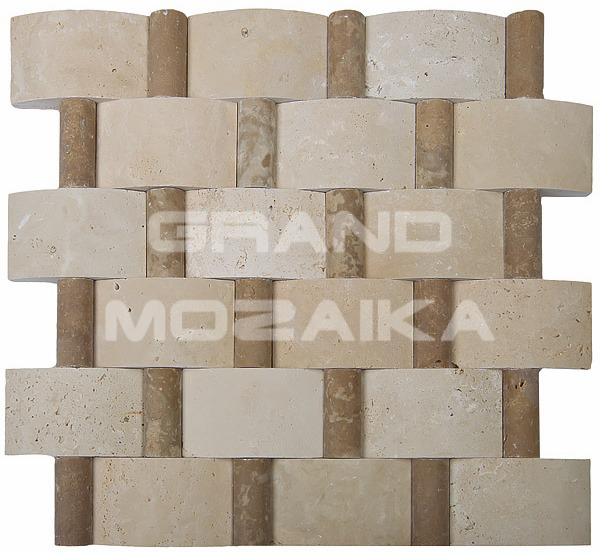 Мозаика WEAVES LIGHT серия 3D Fusion Stone